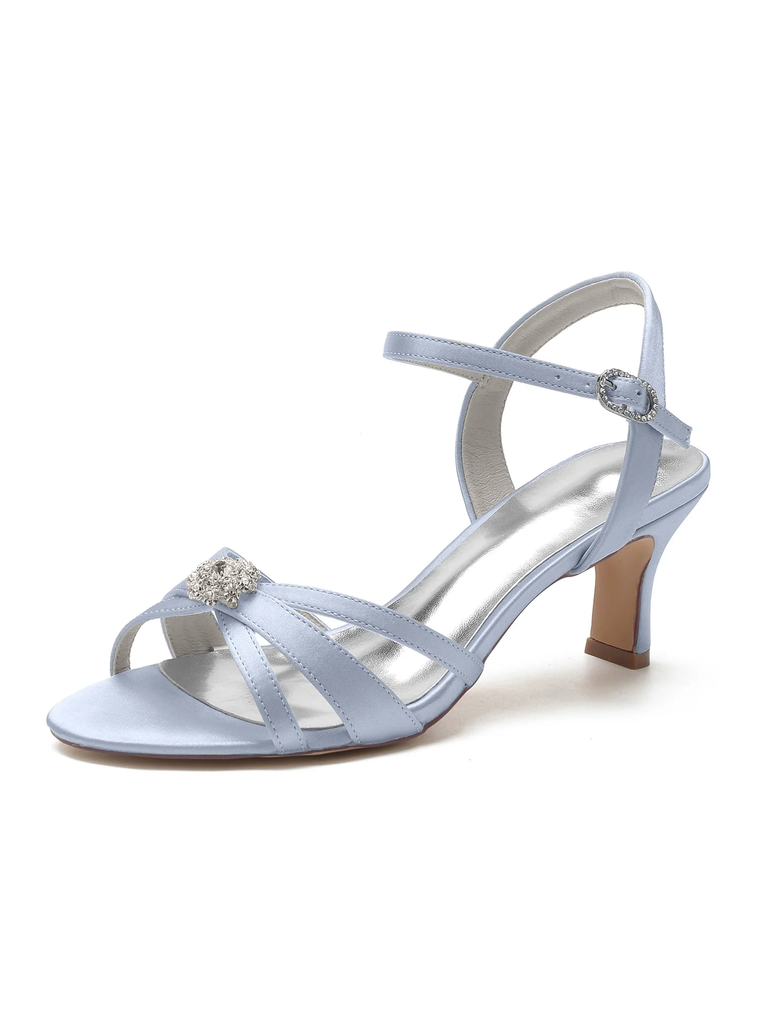 Sandales Petit Talon Fleur Cristal
