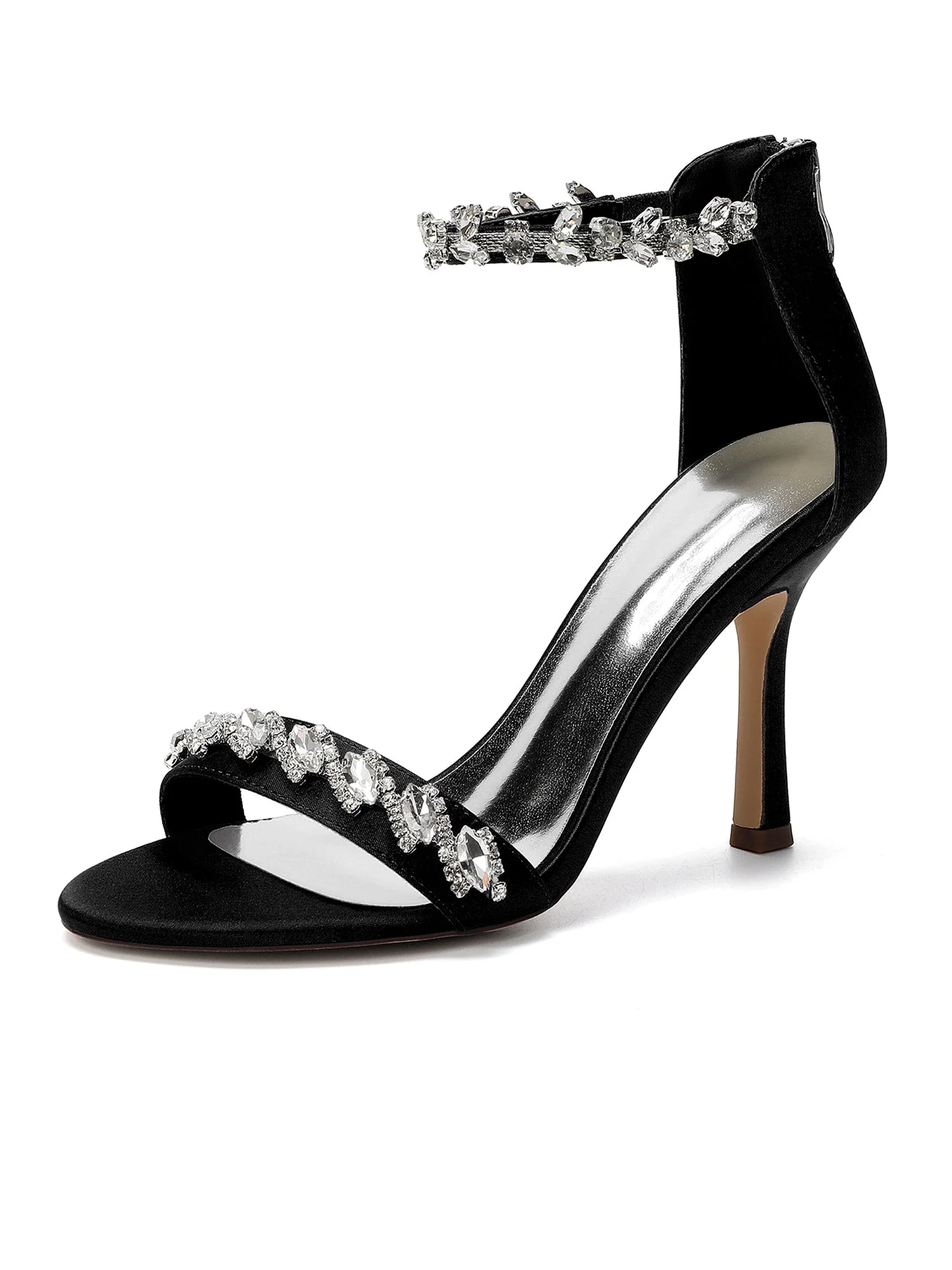 Sandales Stiletto à Cristaux Brillants